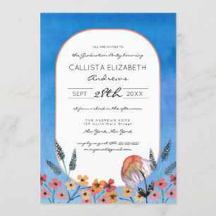 Invitation Aquarelle Fleur sauvage jaune