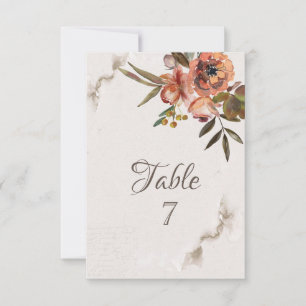 Invitation Aquarelle Fleurs d'automne