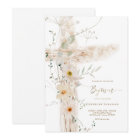 aquarelle fleurs de prairie Croix sainte Baptême