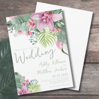 Aquarelle Floraison Tropicale Mariage