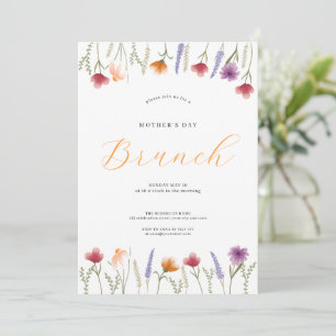 Invitation Aquarelle Floral Mothers Day Brunch