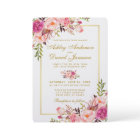 Aquarelle Floral Rose Blush Mariage or