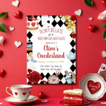 Aquarelle florale Alice dans l'Onederland Annivers