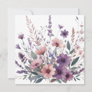 Invitation Aquarelle florale aux couleurs pastel douces
