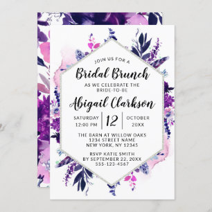 Invitation Aquarelle florale enchantée Douche à brunch nuptia