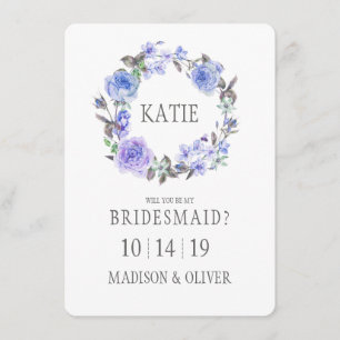 Invitation Aquarelle florale pastel Purple Porte-parole