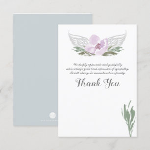 Invitation Aquarelle Florals Angel Ailes Merci