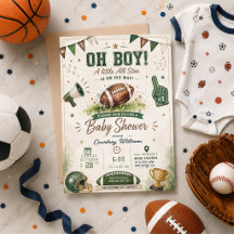 aquarelle football baby shower