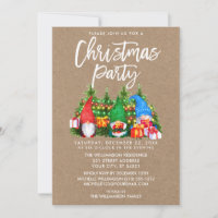 Aquarelle Gnomes Lights Noël Fête Kraft