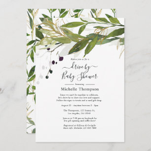 Invitation Aquarelle Green Drive Par la nuptiale ou le Baby s