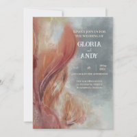 Aquarelle gris bleu et Mariage de poisson rouge