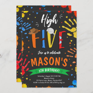 Invitation Aquarelle haute cinq anniversaire