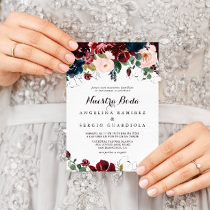 Invitation Aquarelle Illustré Automne Nuestra Boda Mariage
