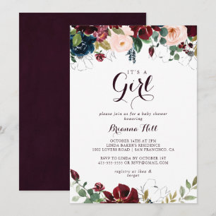 Invitation Aquarelle illustrée C'est un Baby shower pour fill