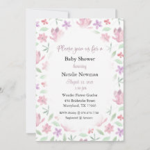 Aquarelle Invitation, Floral, Fleur, Nature