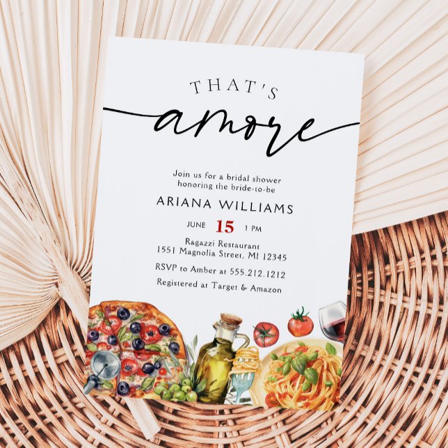 Invitation Aquarelle Italienne c'est plus Fête des mariées (Créateur téléchargé)
