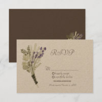Aquarelle Lavande Botanique Rustique Kraft RSVP