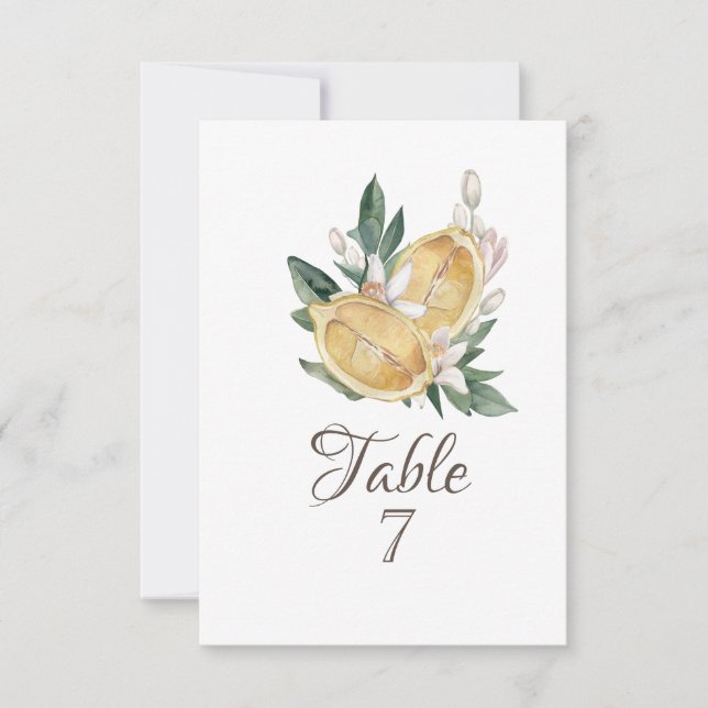Invitation Aquarelle Lemons Botanique (Devant)