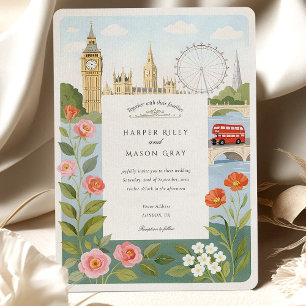 Invitation Aquarelle London Big Ben Mariage