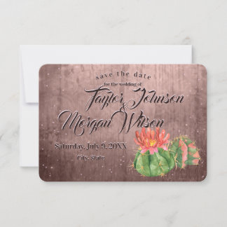 Invitation Aquarelle magique Les succulents pêchent Enregistr