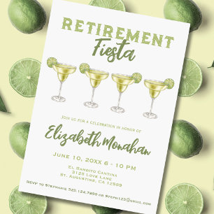 Invitation Aquarelle Margarita retraite Fiesta retraite