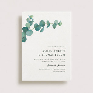 Invitation Aquarelle Mariage Adélaïde Eucalyptus