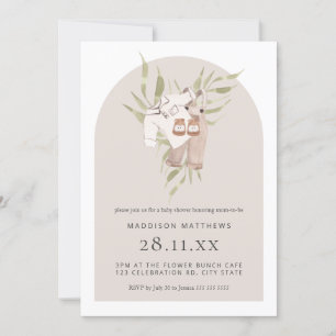 Invitation Aquarelle minimaliste Arch Boho Baby shower Boho B