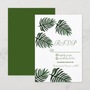 Invitation Aquarelle moderne Botanique Tropicale Palm Feuille