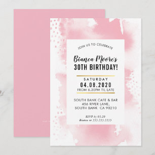 Invitation Aquarelle moderne d'INVITATION de FÊTE