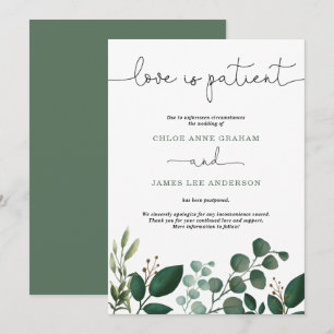 Invitation Aquarelle moderne Verdure L'amour est un Mariage p