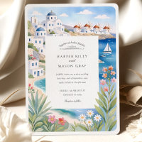 Aquarelle Mykonos Mer Moulins Mariage
