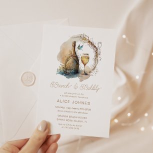 Invitation Aquarelle Mystique Élégante Mariée Brunch