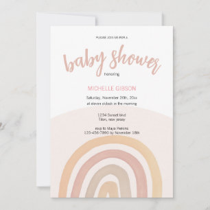 Invitation Aquarelle neutre homme-arc-en-ciel