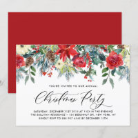 Aquarelle Noël Floral Garland Fête
