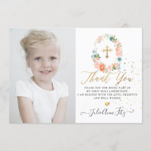 Invitation Aquarelle Pastel Blush Rose Communion Merci