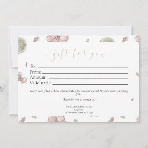 Invitation Aquarelle, Pastel, Bon cadeau Floral,