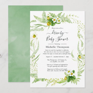 Invitation Aquarelle Pays Verdure Rustique Conduite Par Douch