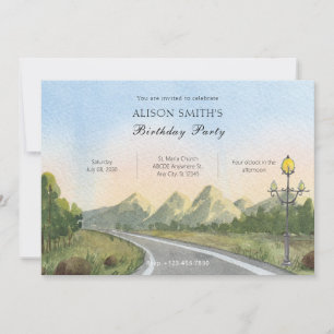 Invitation Aquarelle Paysage naturel esthétique