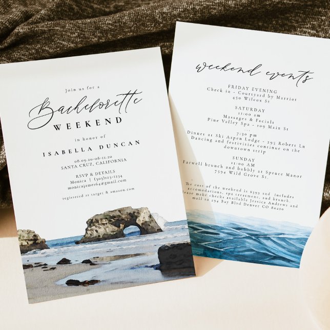 Invitation Aquarelle Père Noël Cruz California Beach Tropical (Créateur téléchargé)