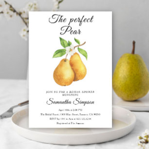 Invitation Aquarelle Perfect Pear Fête des mariées florale