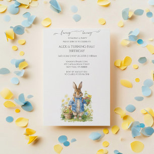Invitation Aquarelle Peter Rabbit Anniversaire
