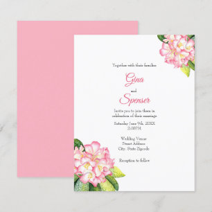Invitation Aquarelle 'Pink Rhod'