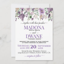 Aquarelle Plum et Fleurs Lilac