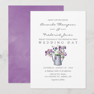 Invitation Aquarelle Pois doux Mariage