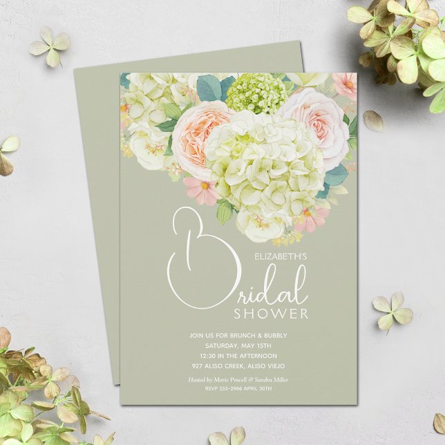 Invitation Aquarelle Ressort Fête des mariées florale (Créateur téléchargé)