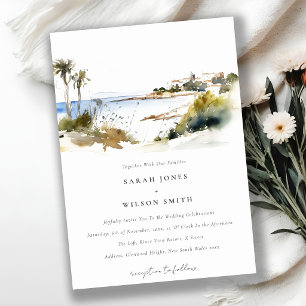 Invitation Aquarelle Rhode Island États-Unis Mariage