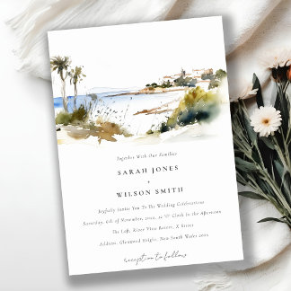 Invitation Aquarelle Rhode Island États-Unis Mariage