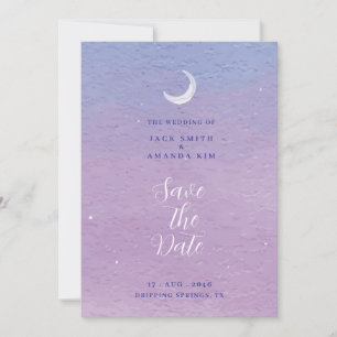 Invitation Aquarelle Roman Lune mariage Enregistrer la date