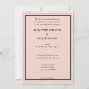 Invitation Aquarelle romantique en gris clair