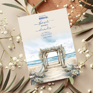 Invitation Aquarelle Romantique Été Océan nuptiale